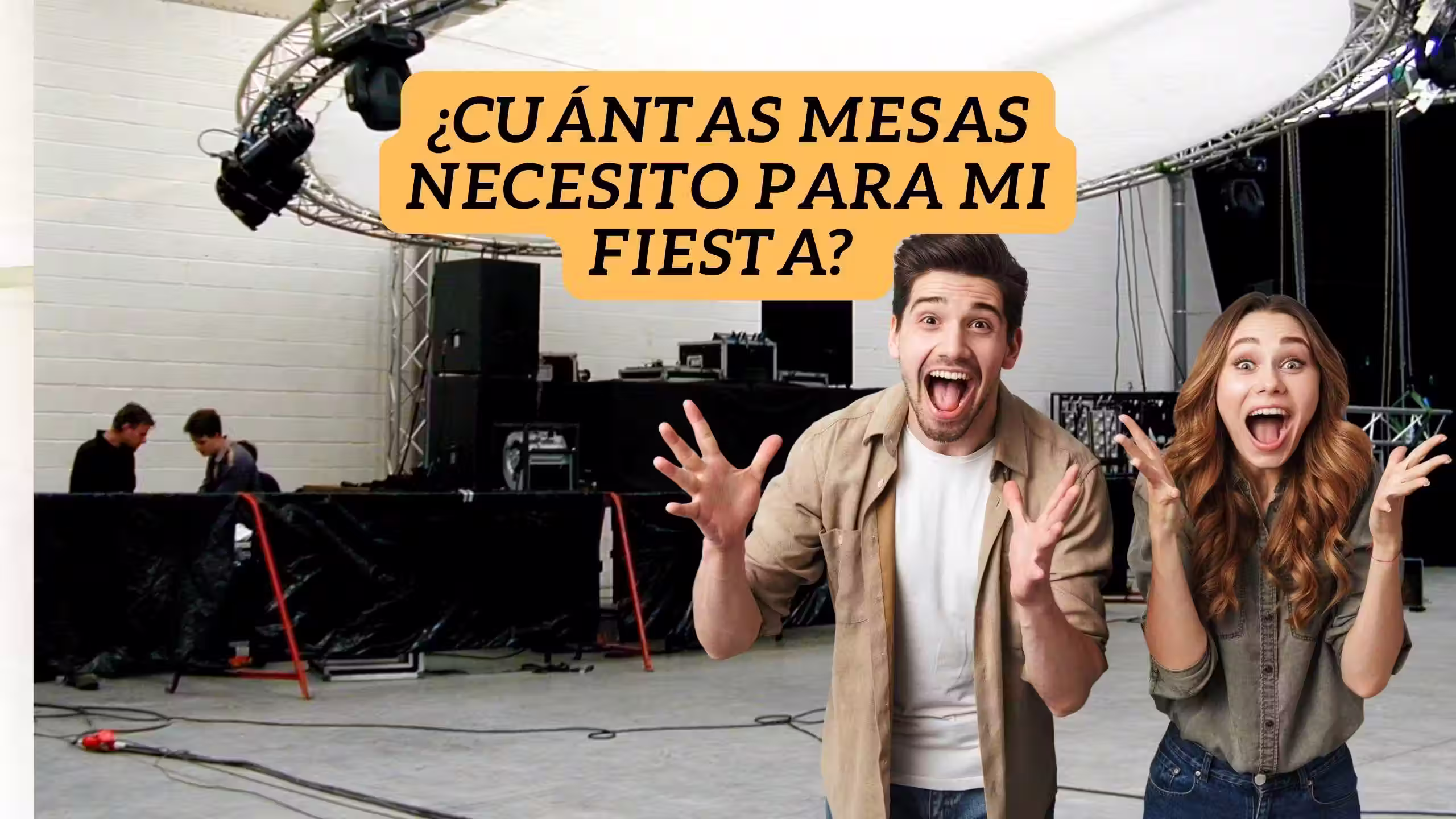 ¿Cuántas mesas necesitas para un evento?