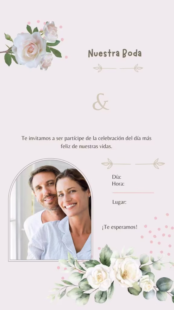 Invitacionm para bodas en PDF