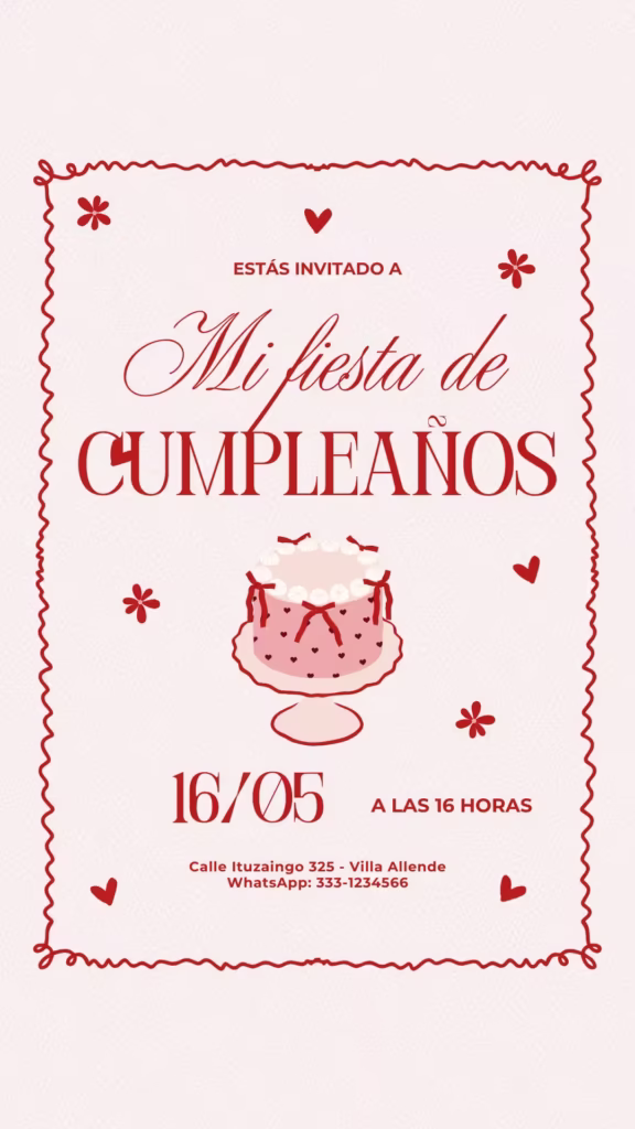 Invitación para cumpleaños